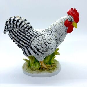 ~SOLD~ Vintage Lefton Plymouth Rock Rooster KW1051A